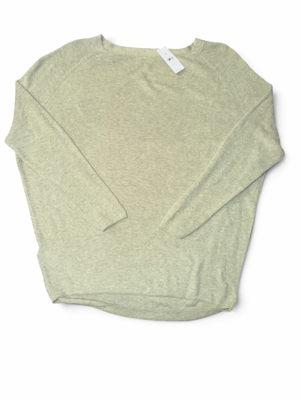 NWT Lou & Grey Small Sage Green Ribbed High-Low Sweater